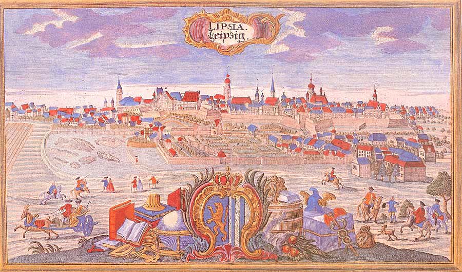 Baroque Leipzig, view from surrounding hills